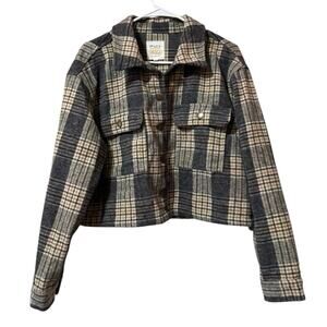 Cali 1850 Women‎ Size Large Wool Blend Button Down Jacket Preppy Winter Bohemian